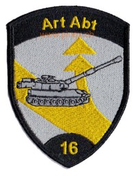 Bild von Art Abt 16 Artillerie Abteilung 16 schwarz ohne Klett