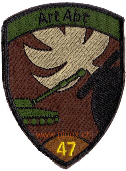 Picture of Artillerie Abt 47 braun mit Klett Armeebadge