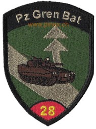 Bild von Pz Gren Bat Panzergrenadierbataillon 28 rot Emblem mit Klett