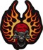 Image de Flaming Skull with Bandana Biker Patch 