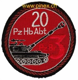 Bild von Badge Panzerhaubitzen Abt 20  Rand braun 
