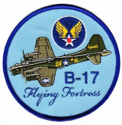 Bild von B-17 Bomber Flying Fortress  US Air Force Abzeichen blau
