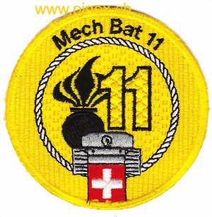 Picture of Badge Mech Bat 11 rand weiss
