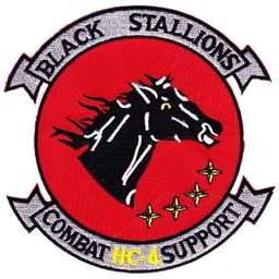 Bild von HC-4 Combat Support Helicopter Patch Black Stallions