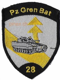 Bild von Panzergrenadier Bat 28 schwarz ohne Klett