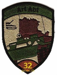 Bild von Art Abt 32 Artillerie Abteilung 32 braun mit Klett Militärabzeichen 