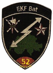 Bild von EKF Bat 52 braun mit Klett Schweizer Armee Badge