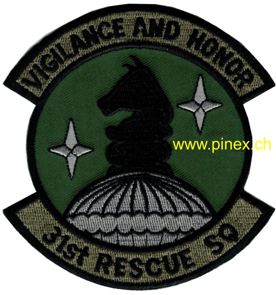 Picture of 31st Rescue Squadron USAF Patch "Vigilance and Honor"